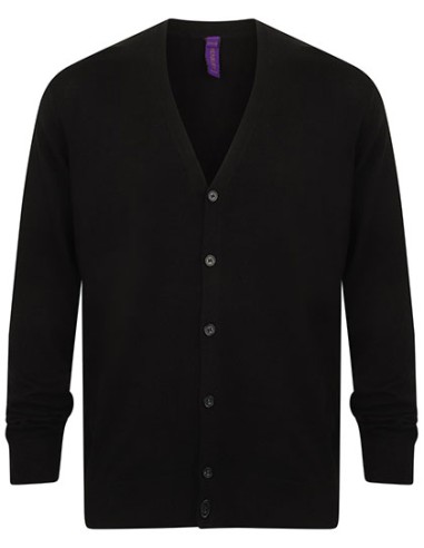 HEN-H722-Mens Lightweight V-Neck Cardigan